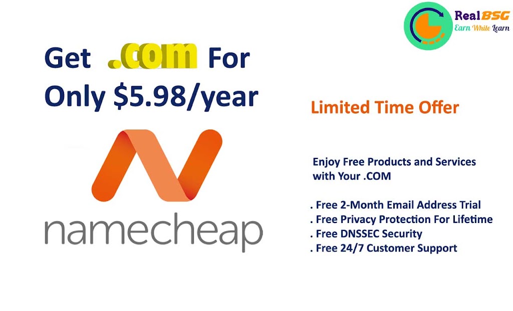 Read more about the article How to Get .COM Domain for $5.98/year at Namecheap?