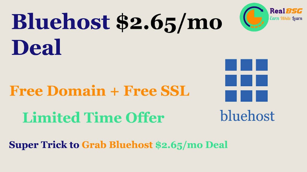 Bluehost $2.65/mo deal – 70% Off | Bluehost Discount Coupon
