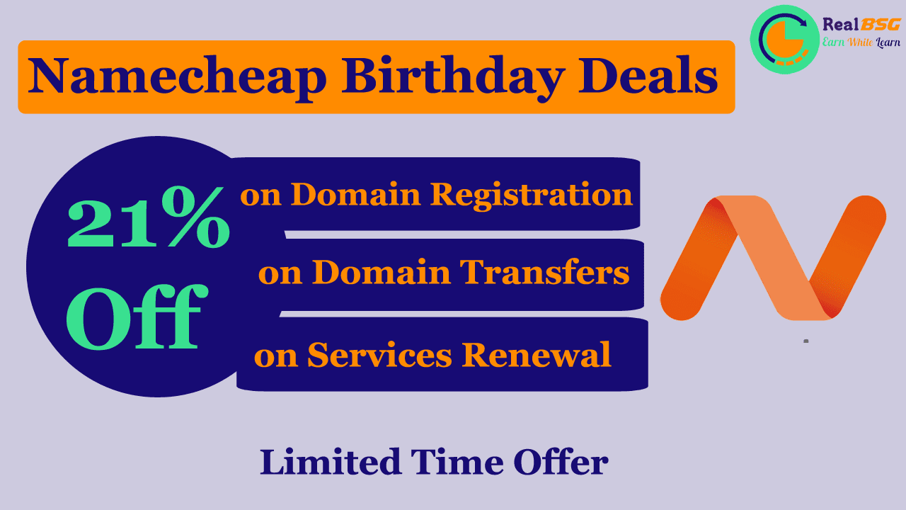 Read more about the article Namecheap Birthday Deals – 21% Off on Renewals, Domain Registration, & Domain Transfers- RealBSG