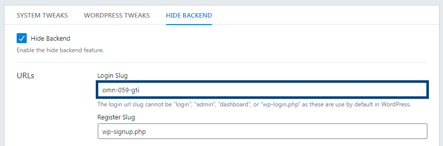 How to Hide the WordPress Login Page with and without a Plugin? - RealBSG Add a new URL slug in Login Slug field RealBSG