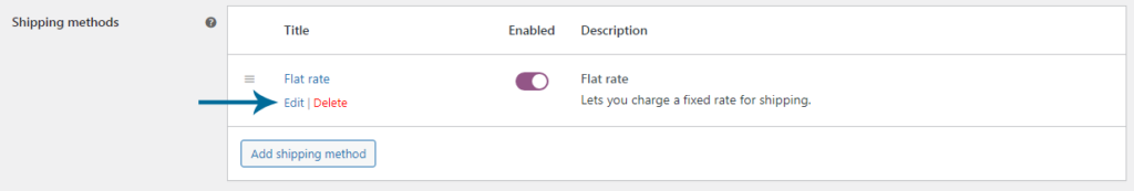 Configuring Shipping Method in WooCommerce