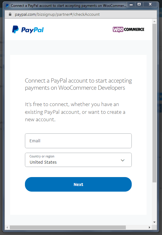 Enter PayPal Email to Activate PayPal