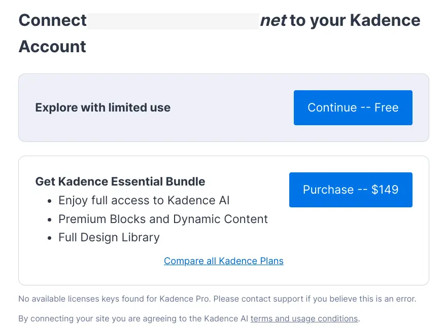 Choose A Kadence WP Plan